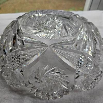 American Brilliant Crystal serving Bowl