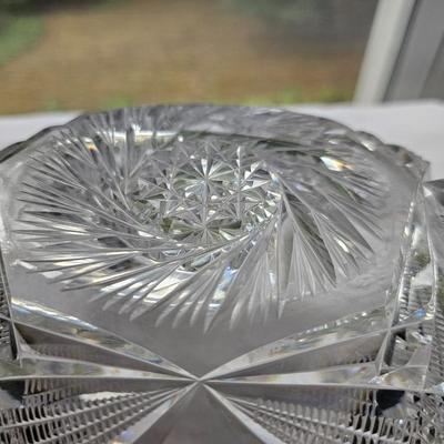American Brilliant Crystal serving Bowl