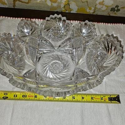 American Brilliant Crystal serving Bowl