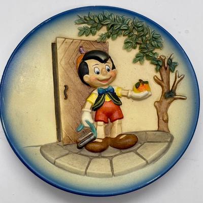 Limited Edition 1989 Disney Pinocchio ANRI Schmid Wood Collector Plate in Box Numbered