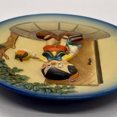 Limited Edition 1989 Disney Pinocchio ANRI Schmid Wood Collector Plate in Box Numbered