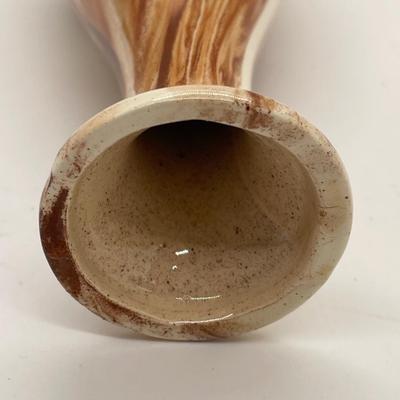 Cook Inlet Clay Alaska Brown and White Swirl Bud Vase by J Essex
