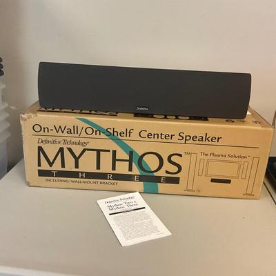 US1759  Definitive Technology Mythos Three Center Speaker  Aluminum Finish