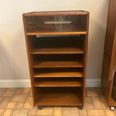 US1765 CWD Woodmore Glass Lid Stereo / Audio Cabinet