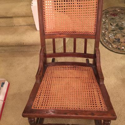Antique wood rocking chair