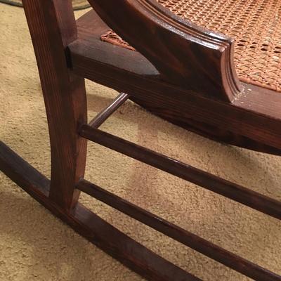 Antique wood rocking chair