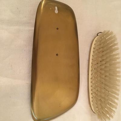 Wall hanging dish and brush