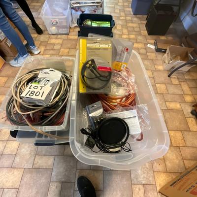 US1801 Two Tubs of Stereo Wire and Cable for Audio Stereo Equipment