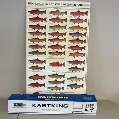 US1812 KastKing KK-RodRack-24 with Fishing Chart