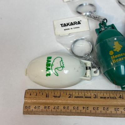 Set of 5 Takara Capsule Keychain Pocket Critters Miniatures New in Plastic Early 1990s