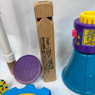 Mixed Lot of Kids Musical Instruments Whistles Megaphones Noise Makers