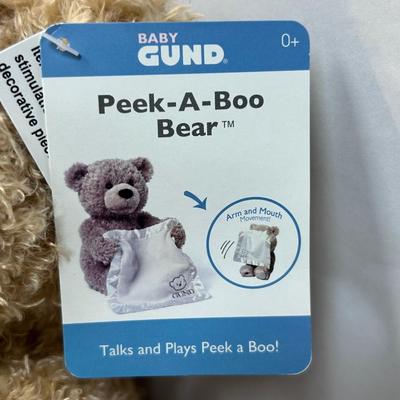 Baby GUND Peek a Boo Bear Battery Operated Stuffed Plush