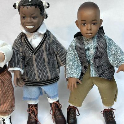 2002 Our Gang Little Rascals Porcelain Collector Dolls Set of 4