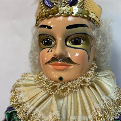 Vintage Brinns Authentic Collectible Edition Harlequin Jester Doll