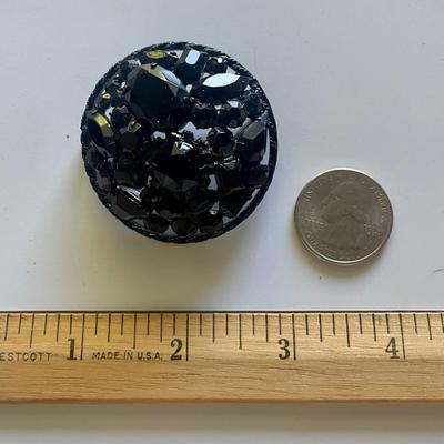 Jet Black Weiss Brooch