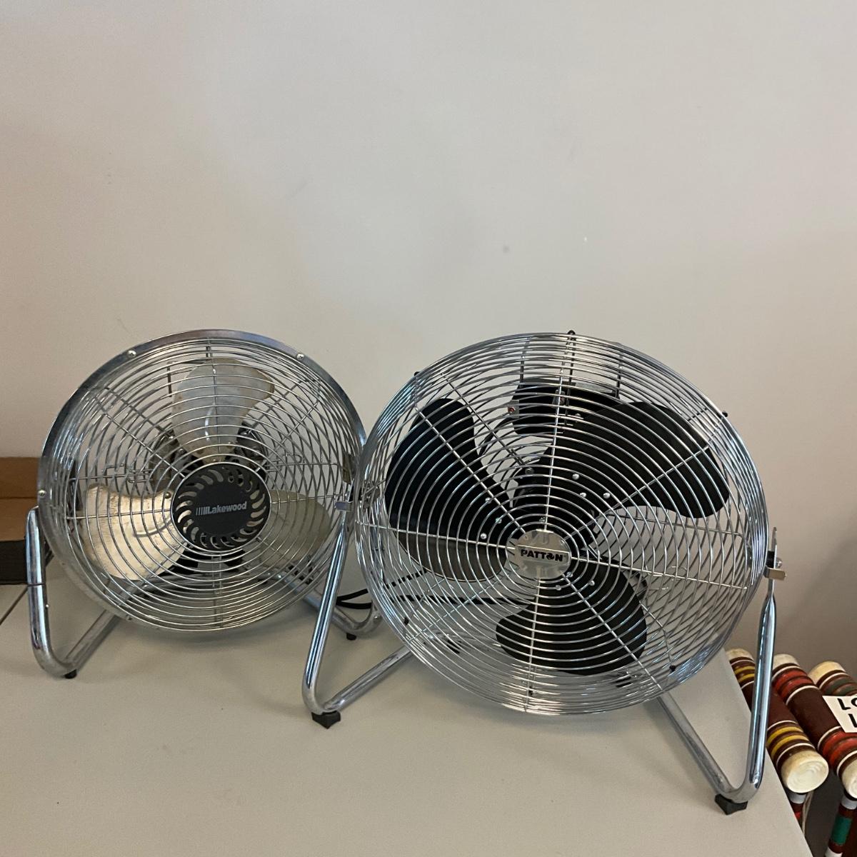 US 1820 Two Floor Fans Patton & Lakewood Fans | EstateSales.org