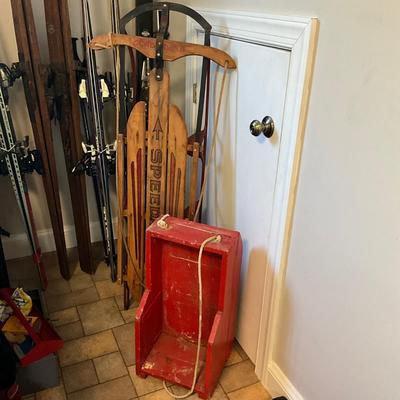 US1824 Vintage Speedaway and Handmade Sled