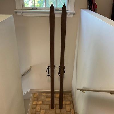 1826 Antique Northland Wooden Skis Made in USA