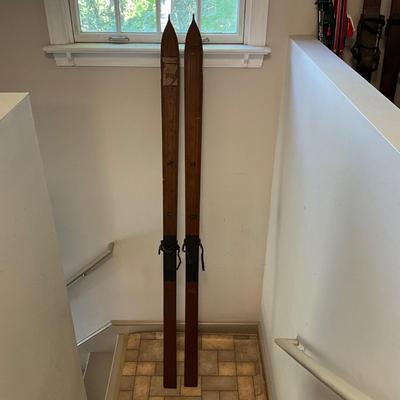 1826 Antique Northland Wooden Skis Made in USA