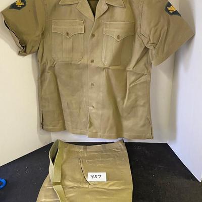 Vintage Army Shirt and Shorts