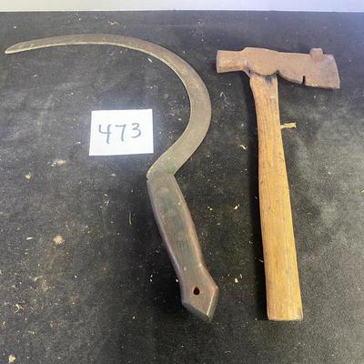 Vintage Hachet and Sickle