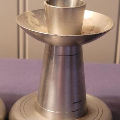 Mid Century Selanger Pewter Candleholders