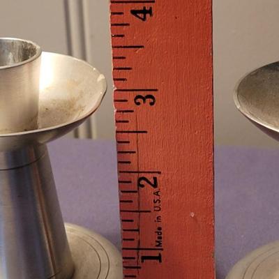 Mid Century Selanger Pewter Candleholders