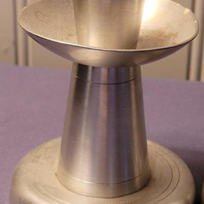Mid Century Selanger Pewter Candleholders