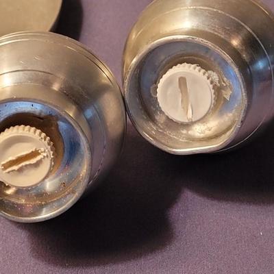 Mid Century Selanger Pewter Condiments Set - Salt, Pepper, & Mustard Pot with Original Spoon