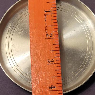 Mid Century Selanger Pewter Condiments Set - Salt, Pepper, & Mustard Pot with Original Spoon