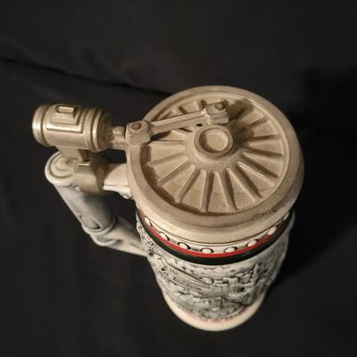 Avon Orient Express Beer Stein & an Ezra Bros Ceramic Whiskey Container (LR-DW)
