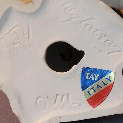 Tay Handpainted Italian Great Horned Owl