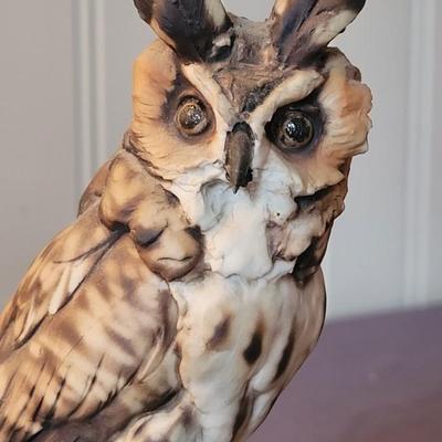 Tay Handpainted Italian Great Horned Owl