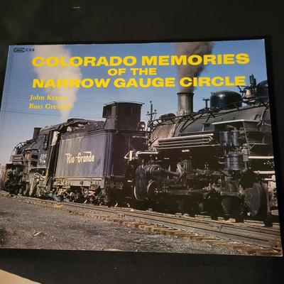 Assortment of Train Books and Decor Items (LR-DW)
