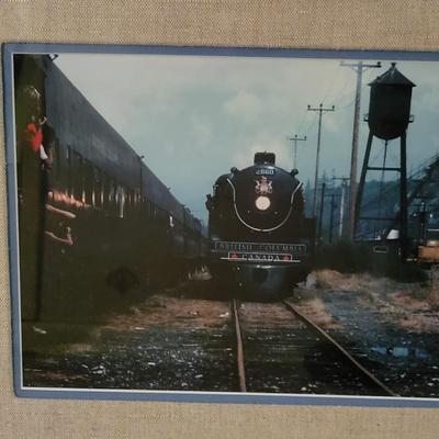 Assortment of Train Books and Decor Items (LR-DW)