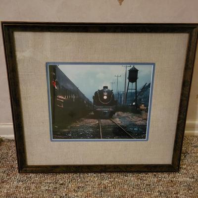 Assortment of Train Books and Decor Items (LR-DW)