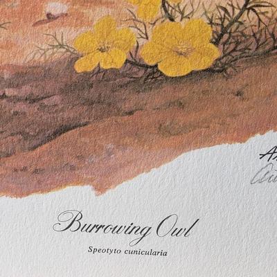 Signed Arthur Singer 'Burrowing Owl' Lithograph