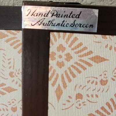 Vintage Handpainted 4 Seasons Silk Screen
