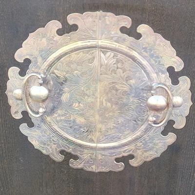 Antique/Vintage Korean Ornate Brass & Wood Liquor Cabinet and Bar with Korean Lock & Key