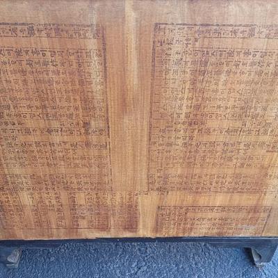 Antique/Vintage Korean Brass & Wood Ornate Double Cabinet Scholar's Cabinet with 2 Locks & Keys