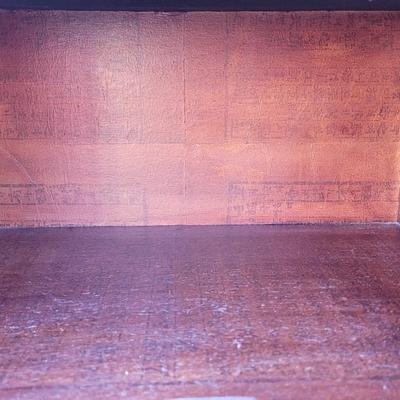 Antique/Vintage Korean Brass & Wood Ornate Double Cabinet Scholar's Cabinet with 2 Locks & Keys