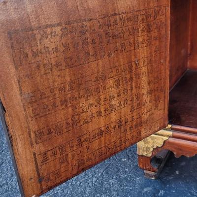 Antique/Vintage Korean Brass & Wood Ornate Double Cabinet Scholar's Cabinet with 2 Locks & Keys