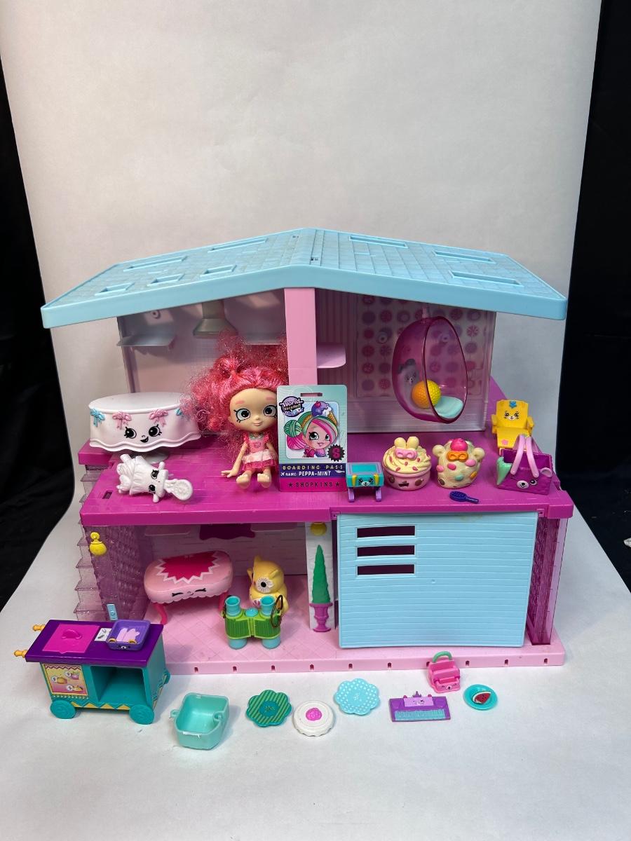 Shopkins Shoppies Doll with Happy Place Grand Mansion and Accessories ...