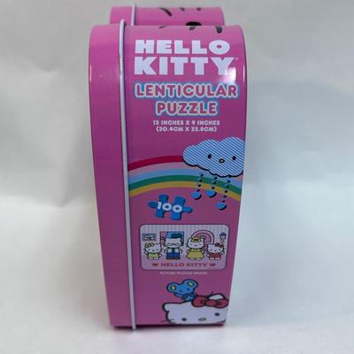 Hello Kitty Lenticular 100 Piece Puzzle in Metal Tin Box