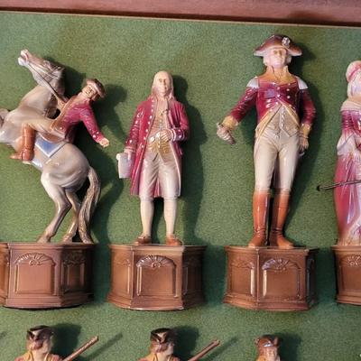 Vintage Classic Games Hand Painted Limited Edition VI Collector's 1776 Chess Set