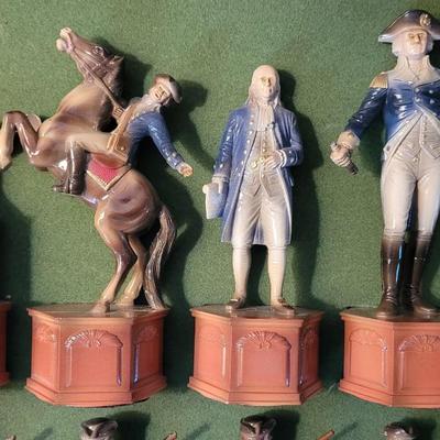 Vintage Classic Games Hand Painted Limited Edition VI Collector's 1776 Chess Set