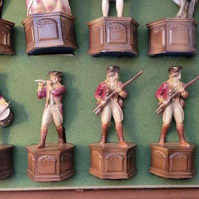 Vintage Classic Games Hand Painted Limited Edition VI Collector's 1776 Chess Set