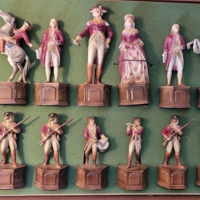 Vintage Classic Games Hand Painted Limited Edition VI Collector's 1776 Chess Set