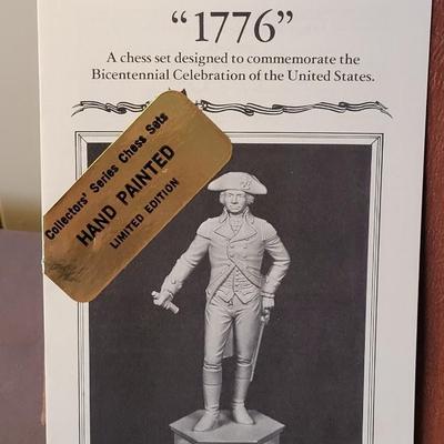 Vintage Classic Games Hand Painted Limited Edition VI Collector's 1776 Chess Set