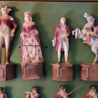 Vintage Classic Games Hand Painted Limited Edition VI Collector's 1776 Chess Set